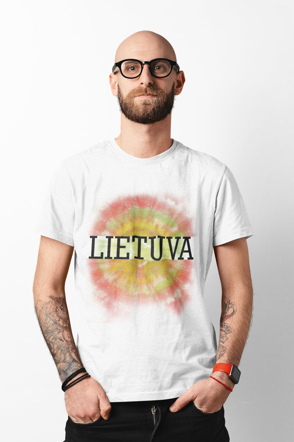 Balti UNISEX marškinėliai "Lietuvos batika"
