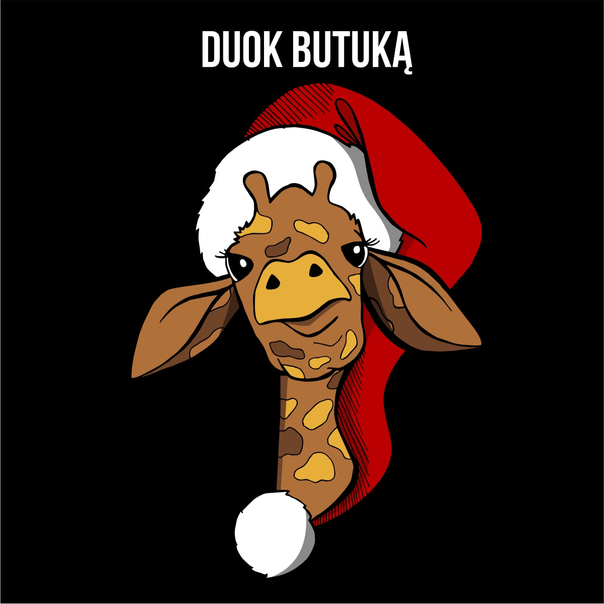 Juodas UNISEX džemperis be gobtuvo "Duok butuką"