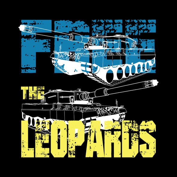 Juodi UNISEX marškinėliai "Free the leopards“