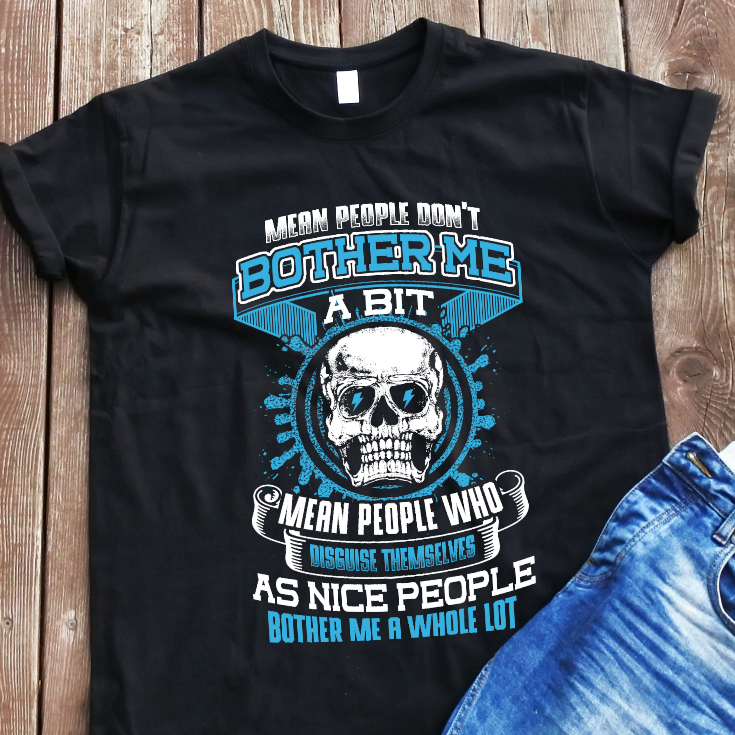 Juodi marškinėliai "Bother me a bit“