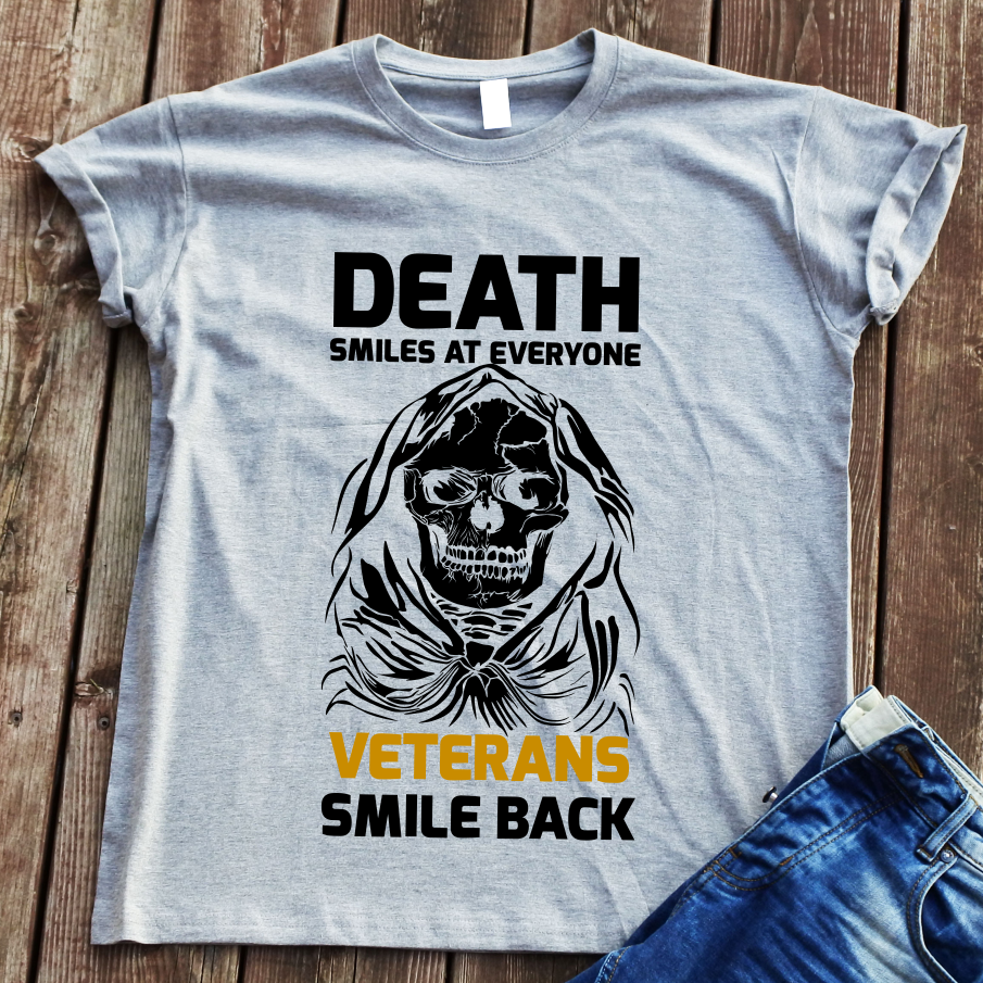 Pilki marškinėliai "Death“