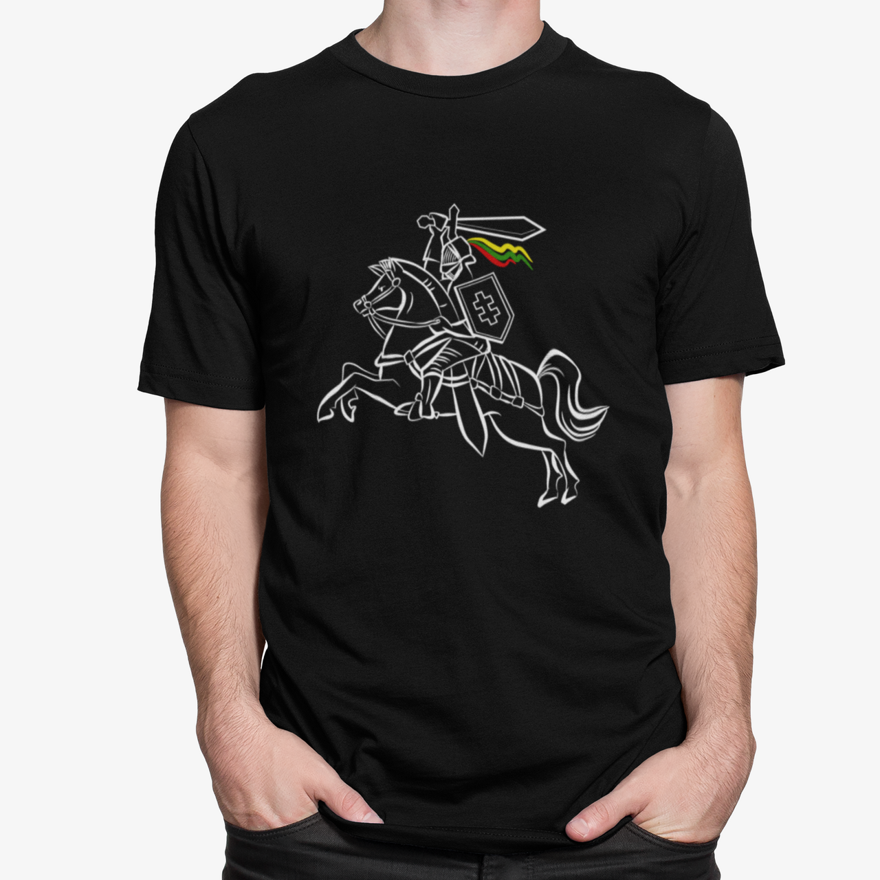 Juodi marškinėliai "Lietuvos Vytis“