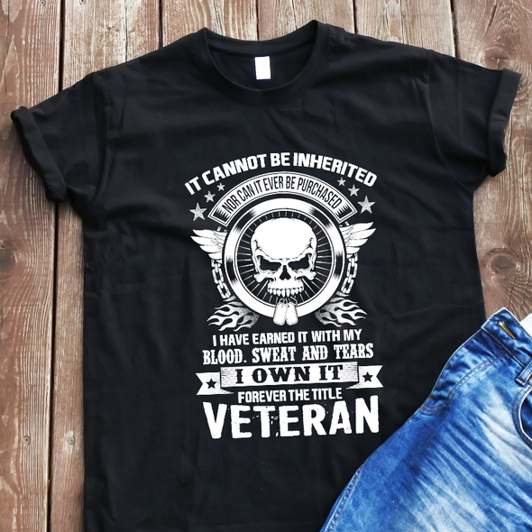 Juodi marškinėliai "Veteran“