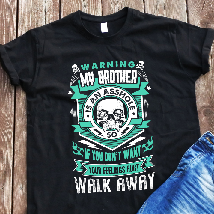 Juodi marškinėliai "Walk away“