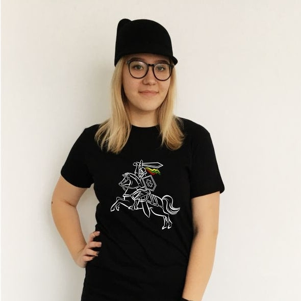 Juodi marškinėliai "Lietuvos Vytis“