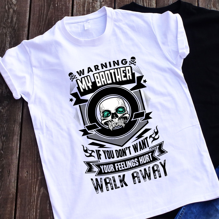 Balti marškinėliai "Walk away“