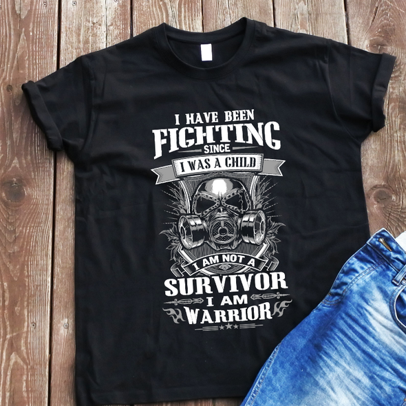 Juodi marškinėliai "Warrior“