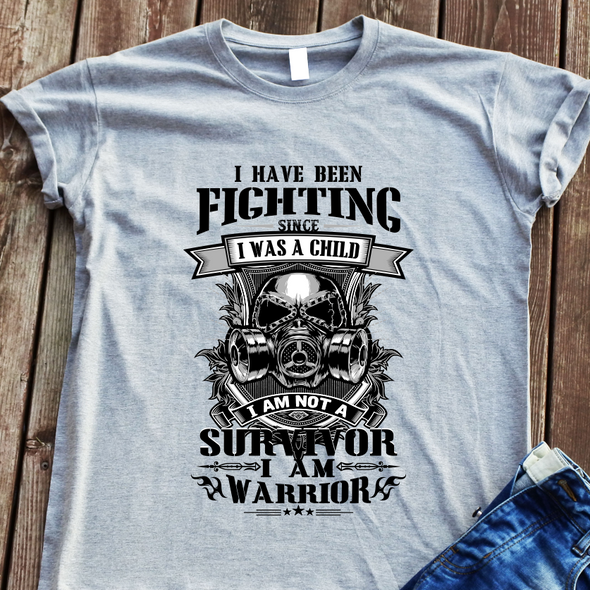 Pilki marškinėliai "Warrior“