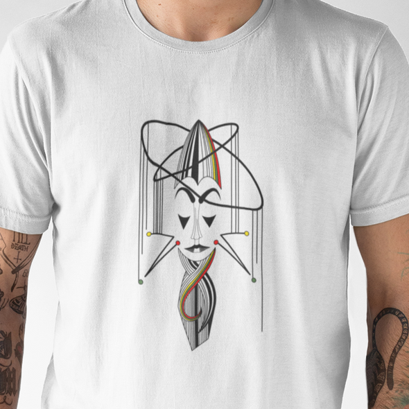 Balti UNISEX marškinėliai "Kaukas"
