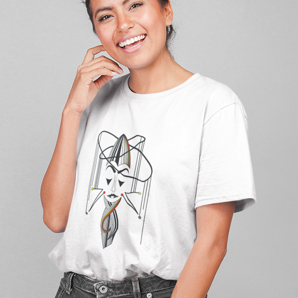 Balti UNISEX marškinėliai "Kaukas"