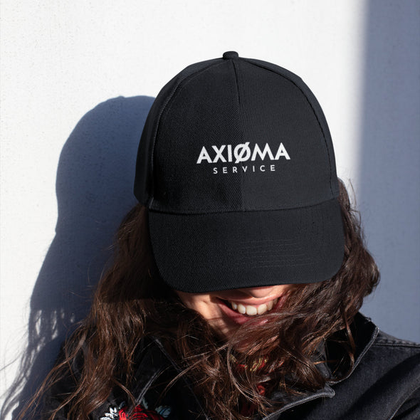 Juodas džemperis be gobtuvo "AXS + kepurė"