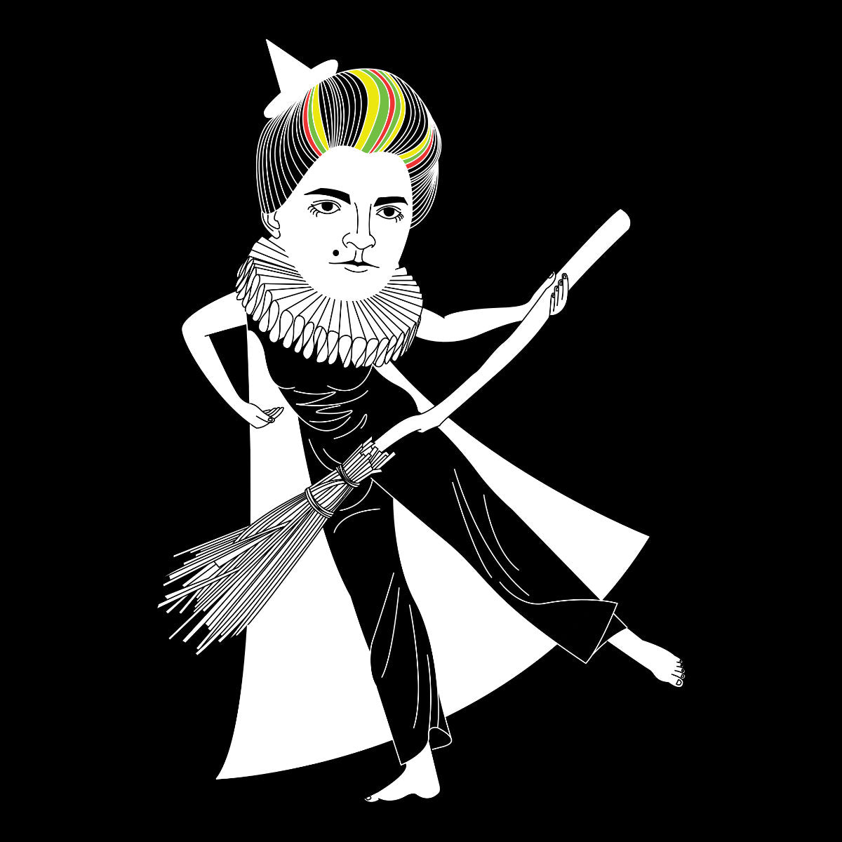 Juodi UNISEX marškinėliai "Lietuvos ragana“