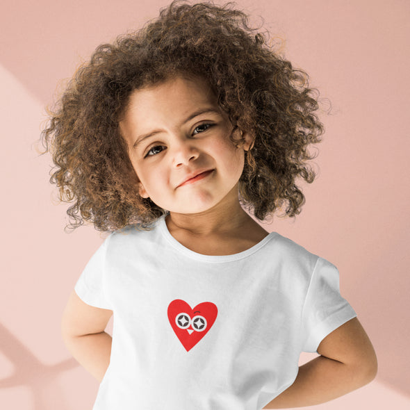 Balti vaikiški marškinėliai "Linksma širdelė"