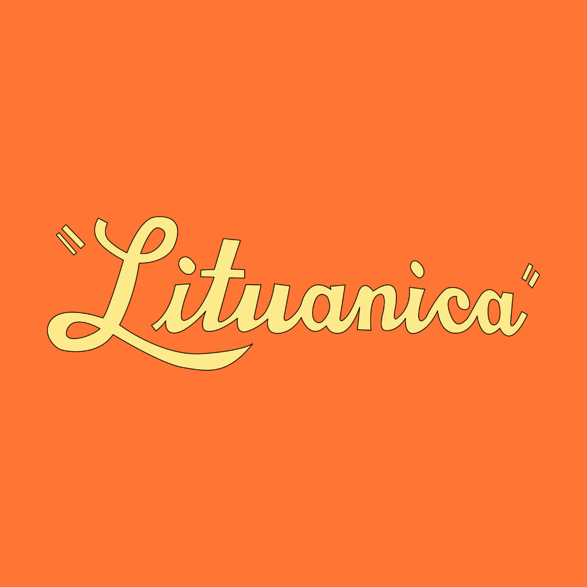 Oranžiniai UNISEX marškinėliai "Lituanica“