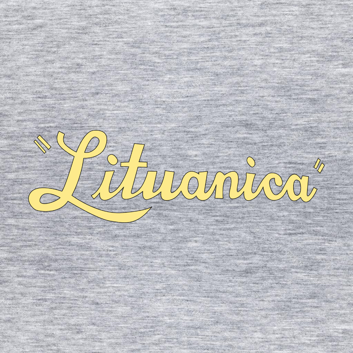 Pilkas melanžinis džemperis be gobtuvo "Lituanica"