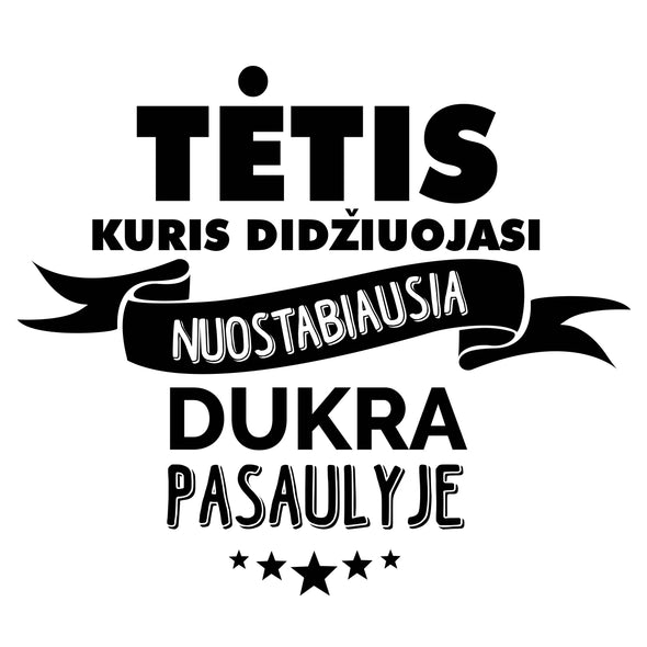 Balti marškinėliai "Tėtis, kuris didžiuojasi dukra"