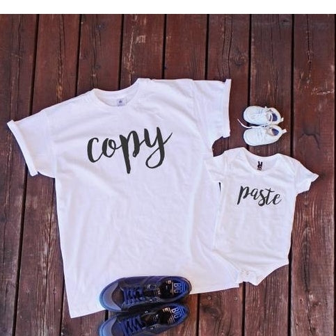 Marškinėliai ir bodis "Copy & Paste“