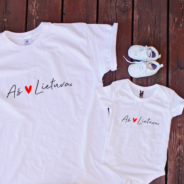 Marškinėliai ir bodis "Meilė lietuvai"