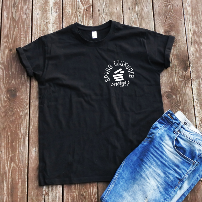 Marškinėliai unisex "Špyga taukuota originals“ ant širdies