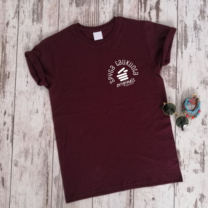 Marškinėliai unisex "Špyga taukuota originals“ ant širdies