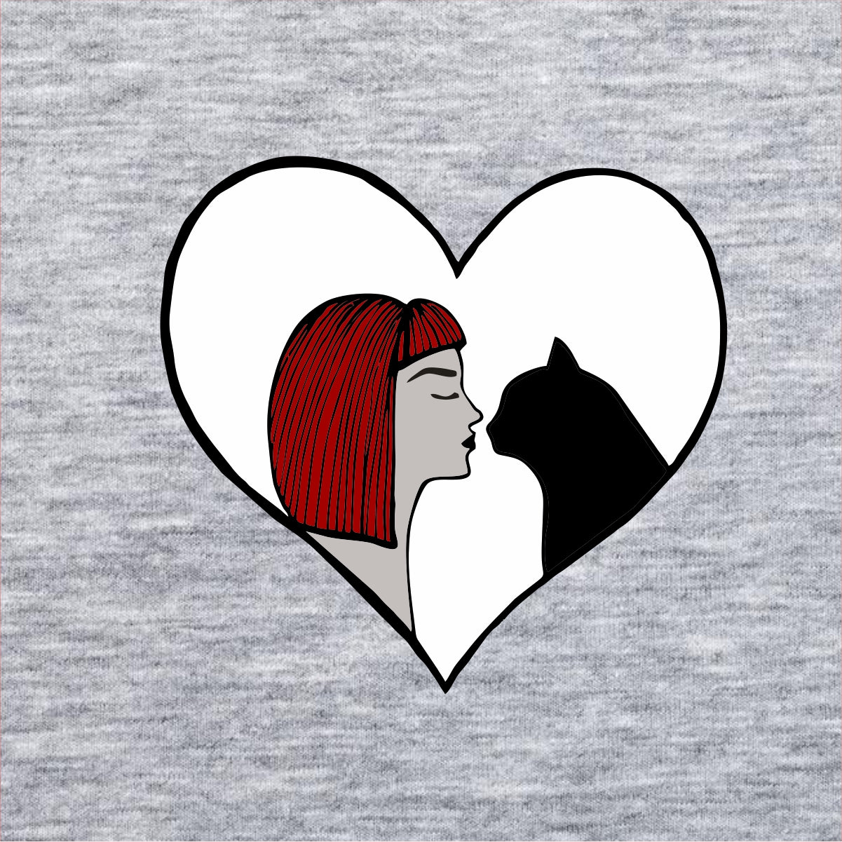 Pilkas UNISEX džemperis be gobtuvo "Tyra meilė"