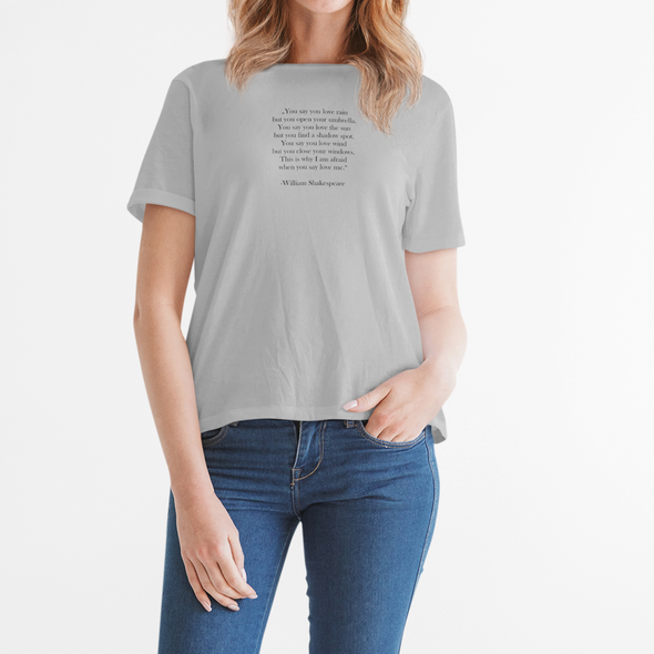 Melanžiniai ekologiškos medvilnės marškinėliai "Šekspyro eilėraštis"