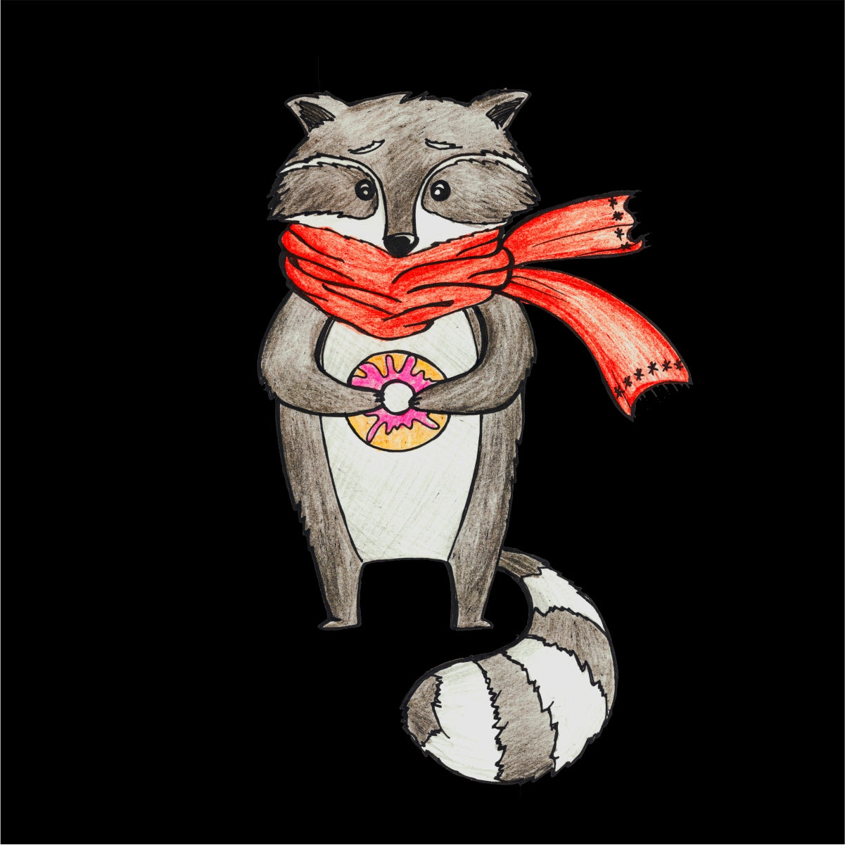 Vaikiškas juodas megztinis Kalėdoms "Meškėnas"