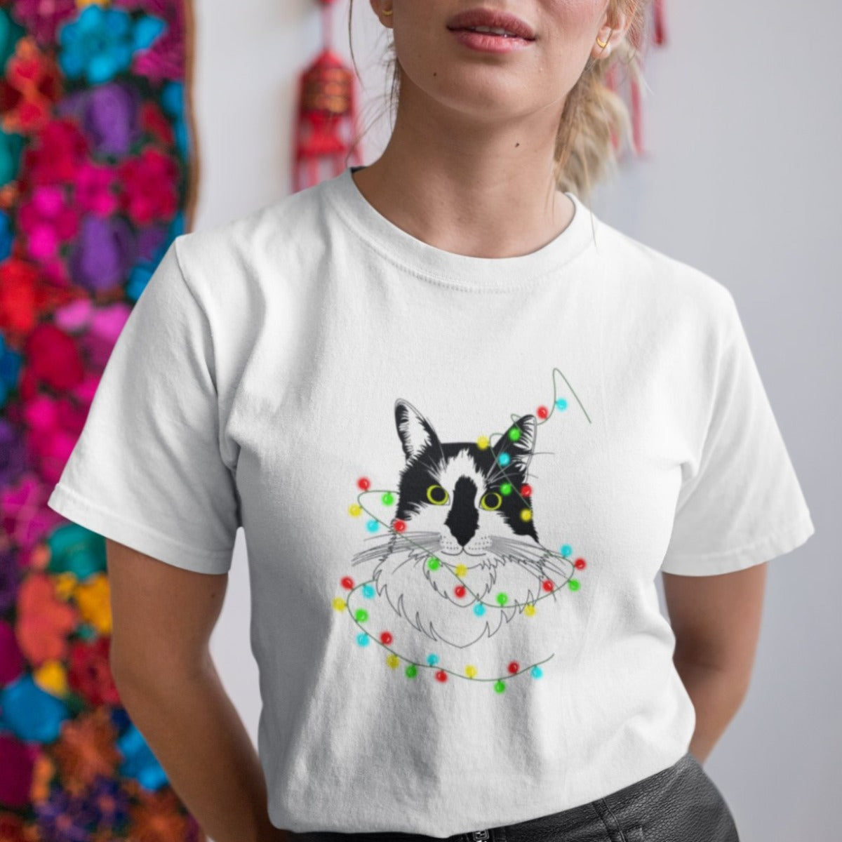 Balti UNISEX kalėdiniai marškinėliai "Įsipainiojau"