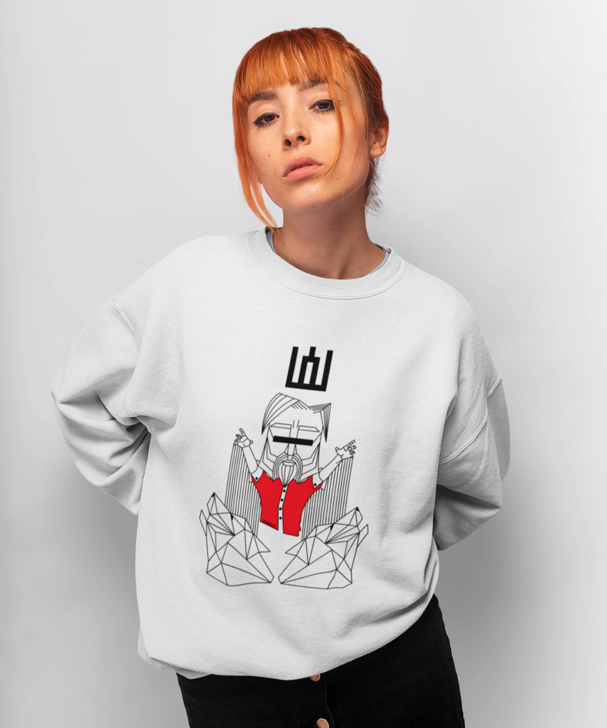 Baltas UNISEX džemperis "LDK KUNIGAIKŠTIS GEDIMINAS"