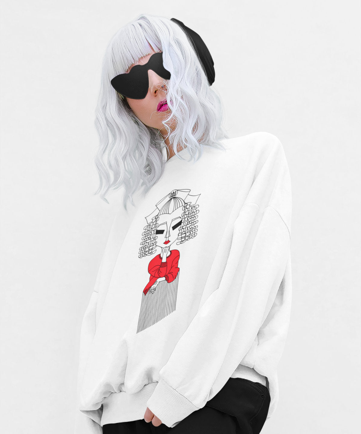 Baltas UNISEX džemperis "LDK KUNIGAIKŠTIENĖ ONA"