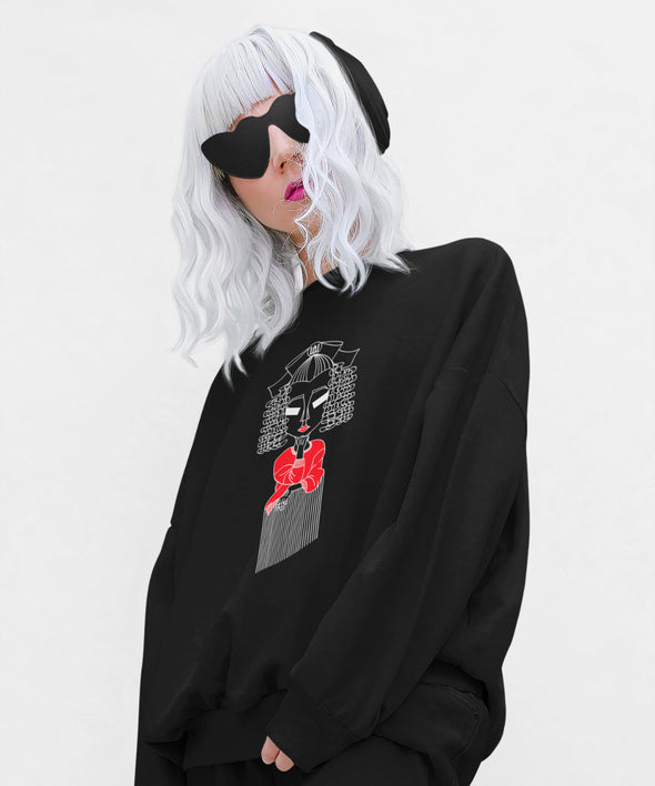Juodas UNISEX džemperis "LDK KUNIGAIKŠTIENĖ ONA"