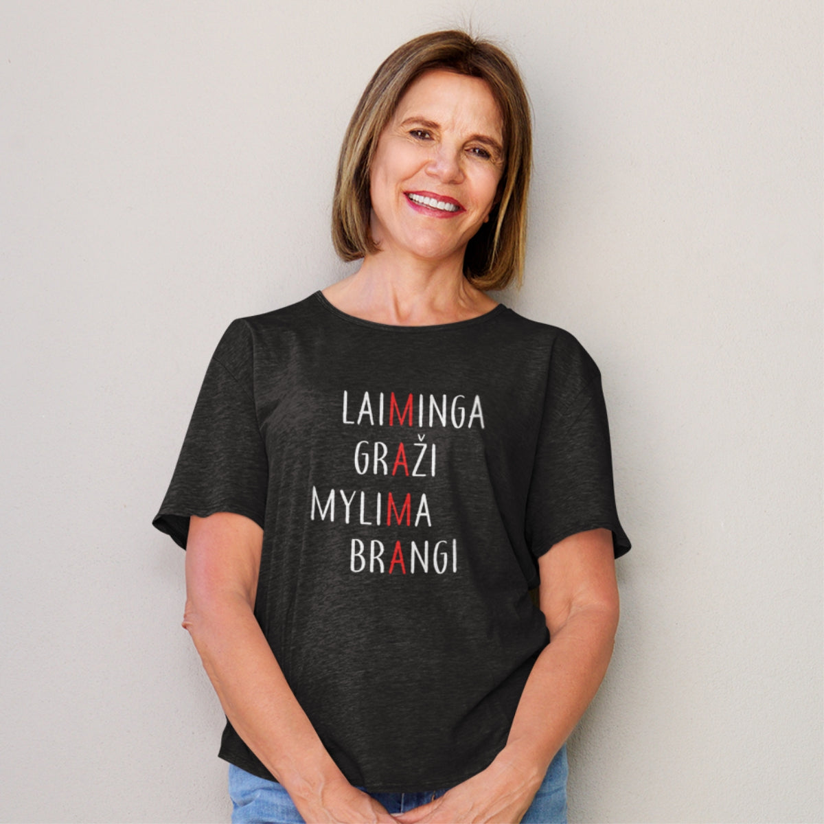 Juodi UNISEX marškinėliai "MAMA“