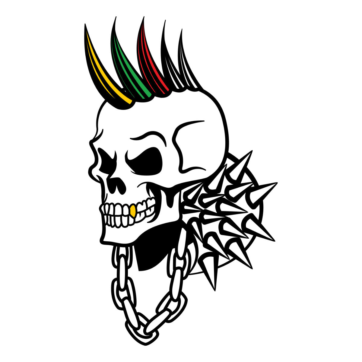 Balti UNISEX marškinėliai "LT punk“