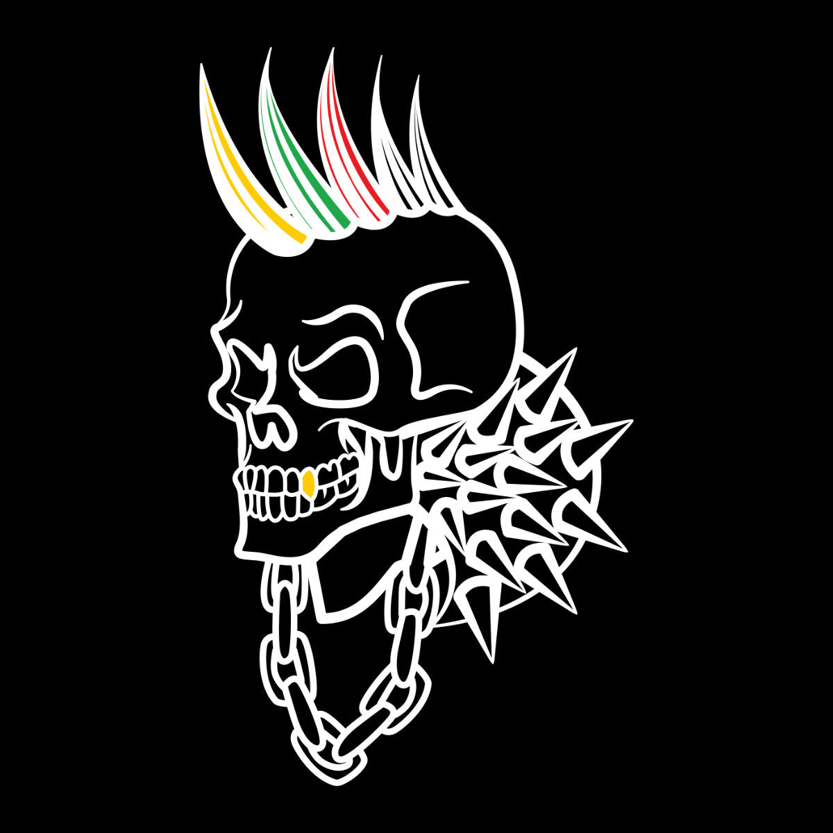 Juodi UNISEX marškinėliai "LT punk“