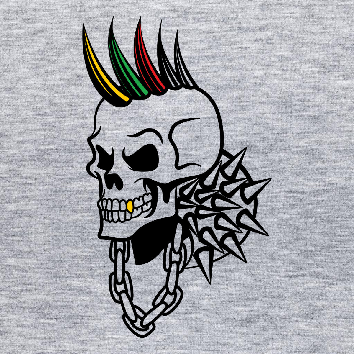 Pilki melanziniai UNISEX marškinėliai "LT punk“