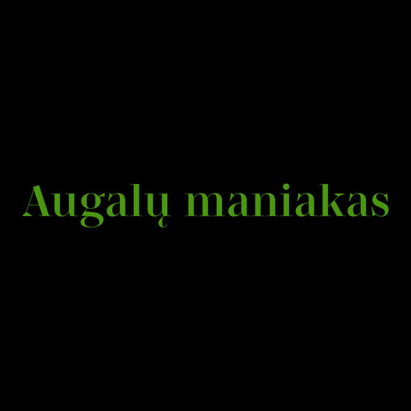 Juodas UNISEX džemperis be gobtuvo "Augalų maniakas"