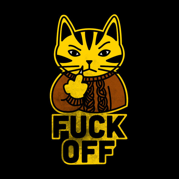 Juodi UNISEX marškinėliai "Fuck off"