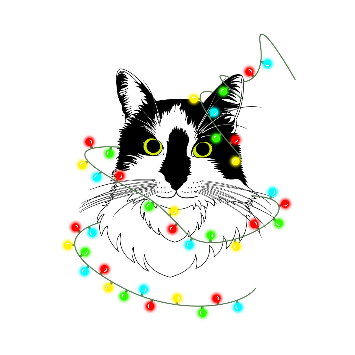 Balti UNISEX kalėdiniai marškinėliai "Įsipainiojau"