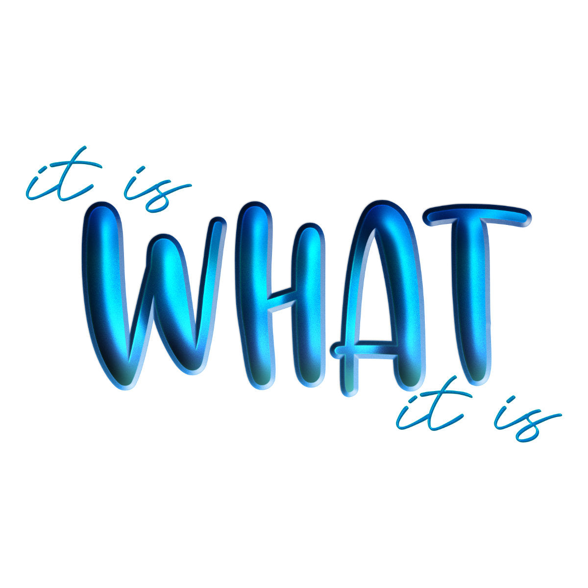 Balti UNISEX marškinėliai "It is what it is"