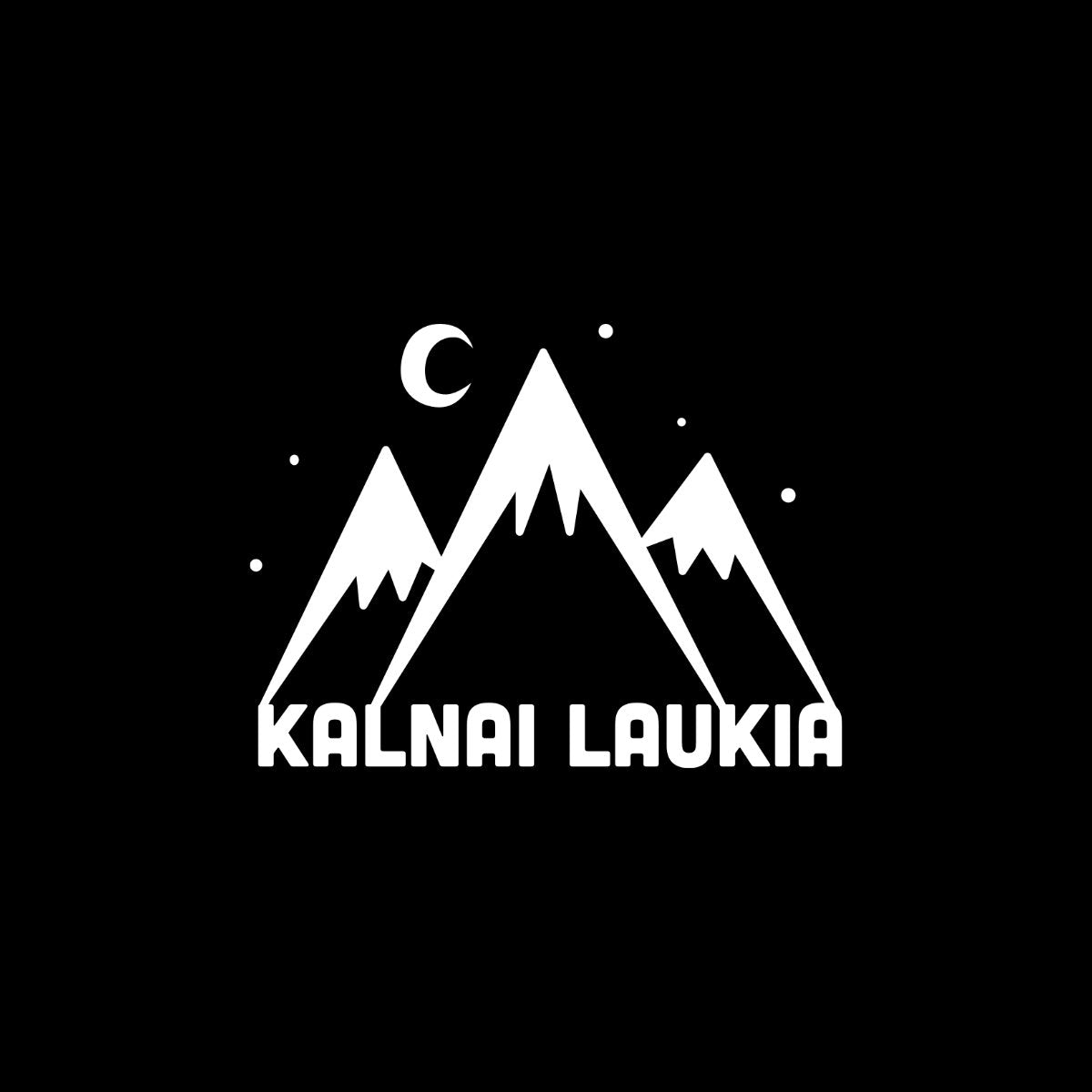 Juodos spalvos UNISEX marškinėliai "Kalnai laukia"