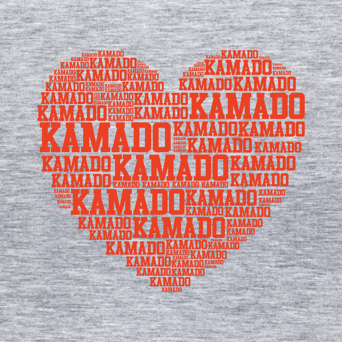 Pilki melanžiniai UNISEX marškinėliai "Kamado meilė"