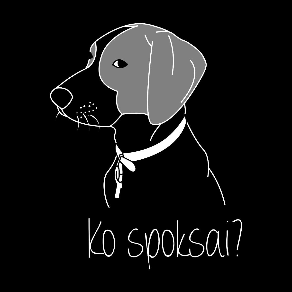 Juodi UNISEX marškinėliai "Ko spoksai?"