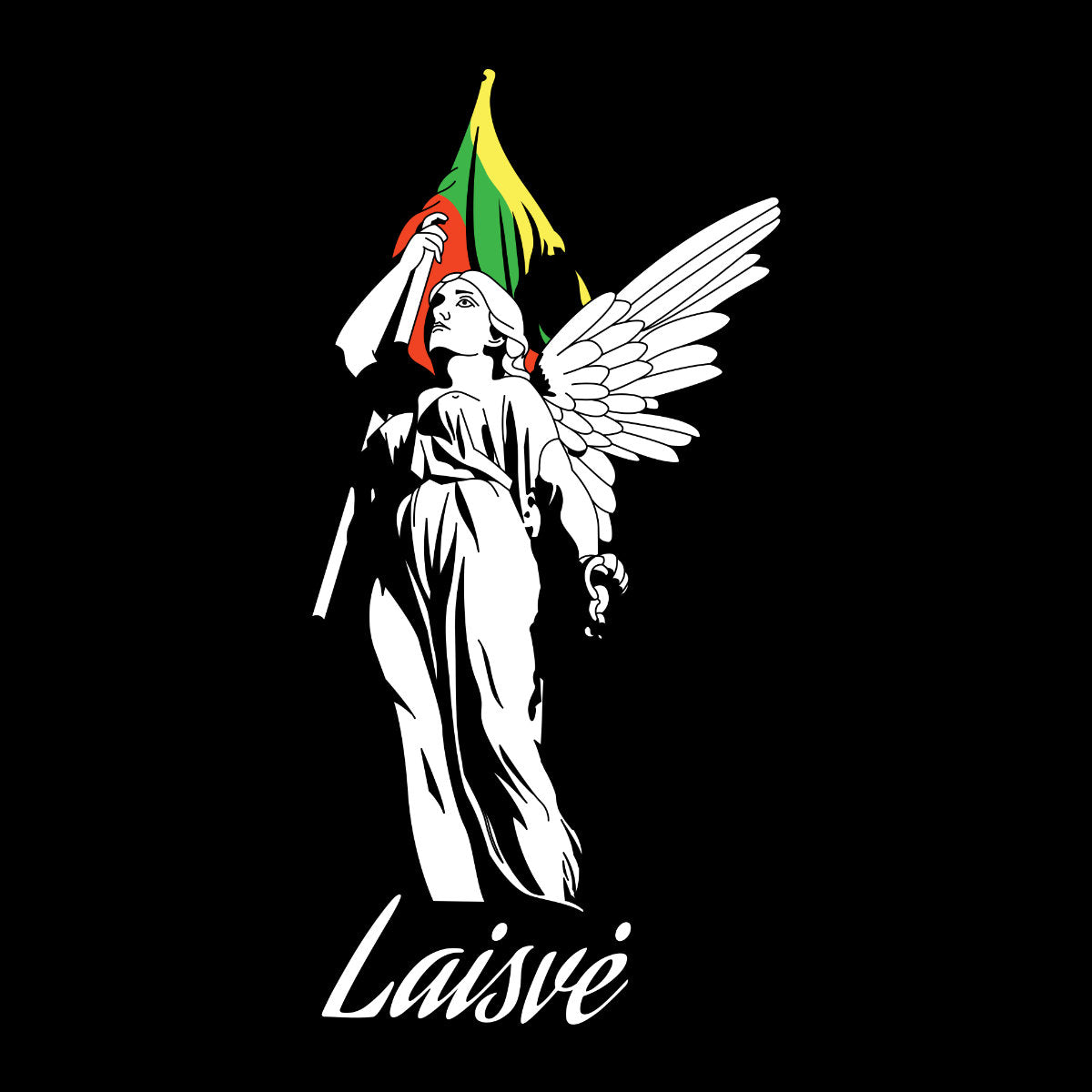 Juodas džemperis be gobtuvo "Laisvės statula"