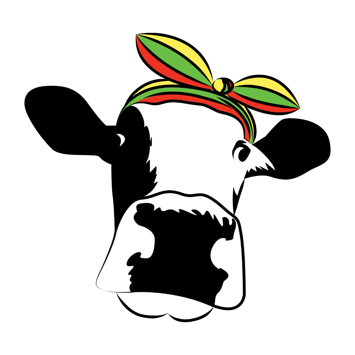 Balti UNISEX marškinėliai "Lietuvos karvė"