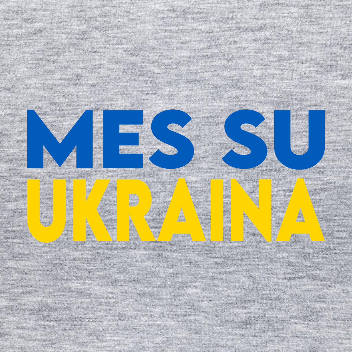 Pilki melanžiniai UNISEX marškinėliai "Mes su Ukraina“