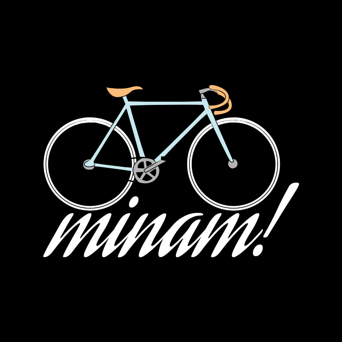 Juodi UNISEX marškinėliai "Minam“