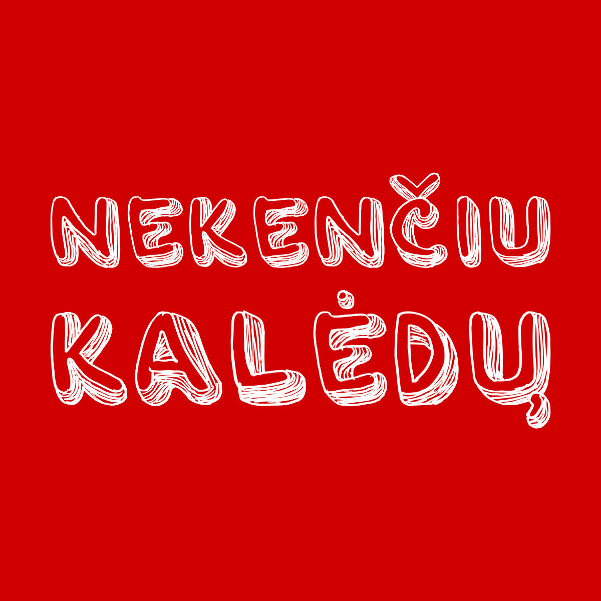 Raudonas džemperis be gobtuvo "Nekenčiu Kalėdų"