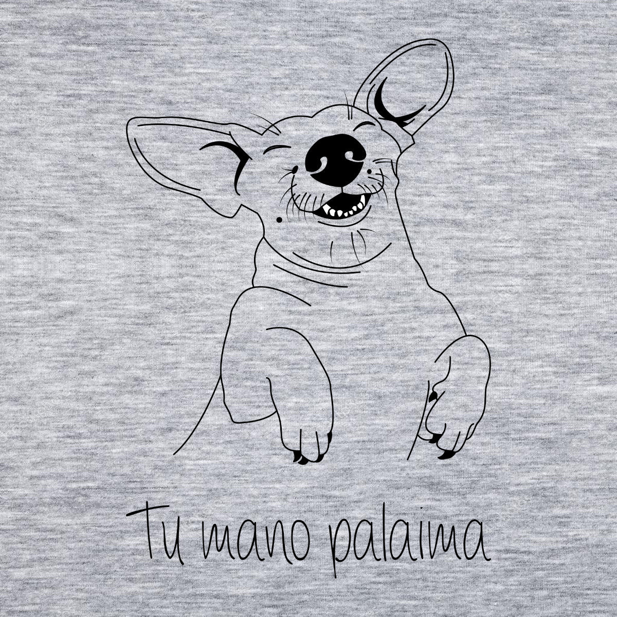 Pilki melanžiniai UNISEX marškinėliai "Palaima"