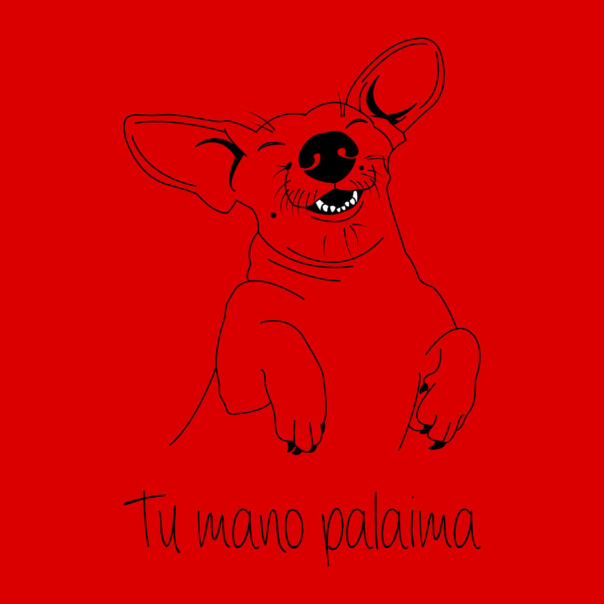 Raudonas UNISEX džemperis be gobtuvo "Palaima"