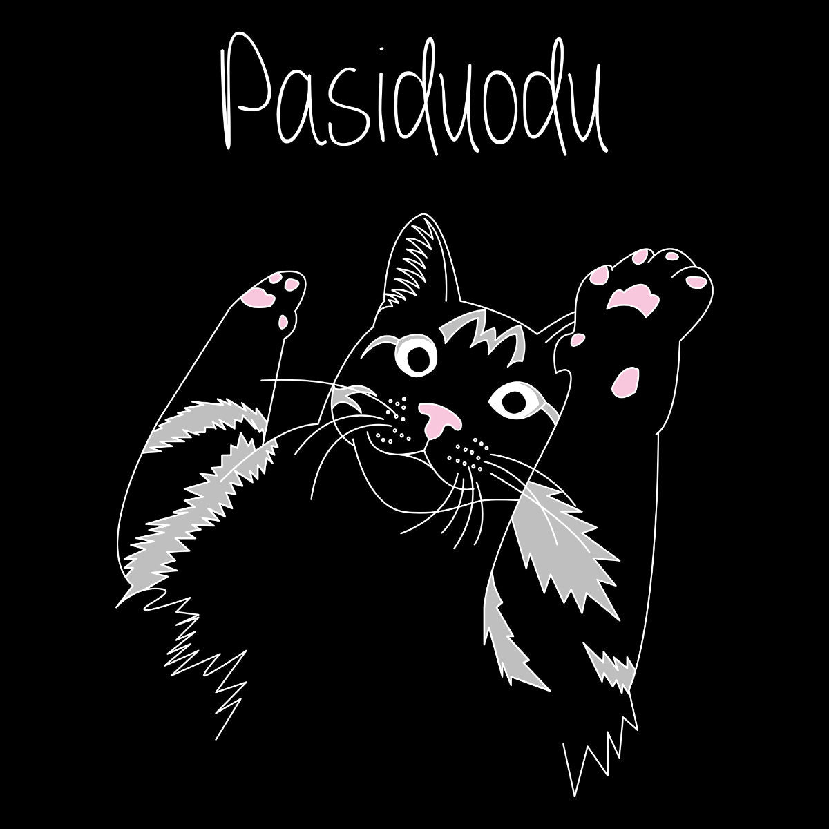 Juodas UNISEX džemperis be gobtuvo "Pasiduodu"